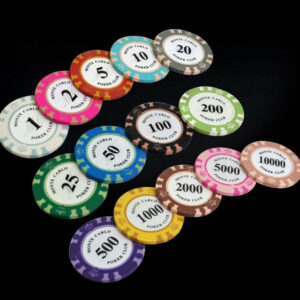 5 stuk Professionele Upscale Klei Casino Texas Poker Chips 14G waarde 50 100 200 500 1000