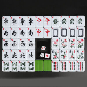 36mm Top-kwaliteit Mahjong Acryl Majiang Set Tafel Spel Met Arabische cijfers en Engelse letters