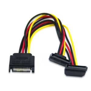 15Pin Haakse SATA Naar 2 * 15Pin Power Hdd Splitter Power Kabel