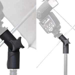 Metalen lichtstatief beugel e-type flitser parapluhouder