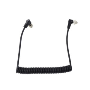 M-M PC Sync Cord Male To Male Flash Spring Cable Screw Lock