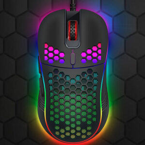 Programmeerbare muis 7200 Dpi Rgb Usb Bedrade Gaming Lichtgewicht Honingraat Shell Muis