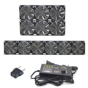 6x 4000 Rpm 12cm Krachtige ventilator High-Speed Air Server Cooling  instelbaar BTC ETH Miner Kabinet ventilator