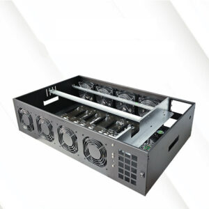 857S Quiet Mining Rig 70cm met Moederbord CPU Ram 8 fan 2500w voeding voor 8 GPU Ethereum ETH 1 jaar garantie