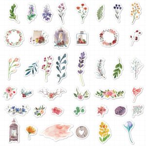 40 stuk aquarel schilderen bloem Cartoon stickers voor kinderen en volwassenen Beloningsstickers Journal Laptop Telefoon Stickers