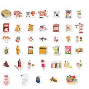 40 stuk aquarel schilderen tussendoortje Cartoon stickers voor kinderen en volwassenen Beloningsstickers Journal Laptop Telefoon Stickers