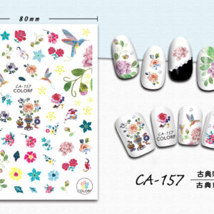 3D Nagel Sticker Coole stickers voor nagel folie Fashion Manicure Stickers Nagels CA-157 Borduurwerk klassiek