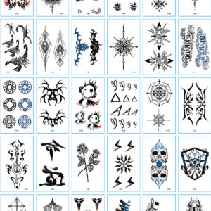 30 stuk Tattoo Sticker Gezicht Hand Mooie Body Art Nep Tatoo Tijdelijke Waterdichte Taty model V