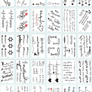 30 stuk Tattoo Sticker Gezicht Hand Mooie Body Art Nep Tatoo Tijdelijke Waterdichte Taty model A