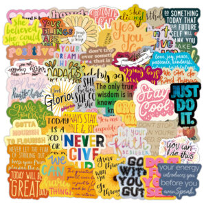 50 stuk motto lijfspreuk Cartoon stickers voor kinderen en volwassenen Beloningsstickers Journal Laptop Telefoon Stickers