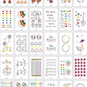 30 stuk Tattoo Sticker Gezicht Hand Mooie Body Art Nep Tatoo Tijdelijke Waterdichte Taty model N