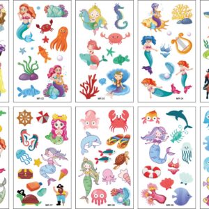 10 stuk Tattoo Sticker Gezicht Hand Cartoon Nep Tatoo Tijdelijke Waterdichte Taty model MR Meermin