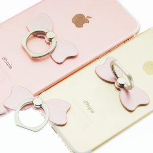 Kristal Mobiele telefoon houder stand vinger ring bowknot