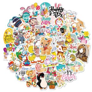 50 stuk pasen konijn eieren Cartoon stickers voor kinderen en volwassenen Beloningsstickers Journal Laptop Telefoon Stickers