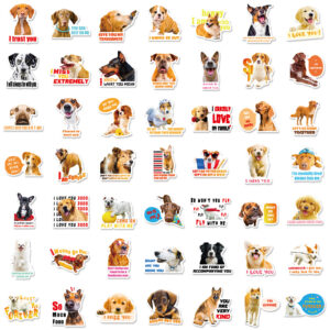 50 stuk dog hond Cartoon stickers voor kinderen en volwassenen Beloningsstickers Journal Laptop Telefoon Stickers