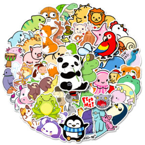 50 stuk schattige dieren Cartoon stickers voor kinderen en volwassenen Beloningsstickers Journal Laptop Telefoon Stickers