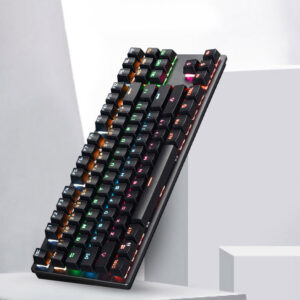 Gaming Mechanische Toetsenbord Rgb Mix Backlit Blauwe Schakelaar 87key