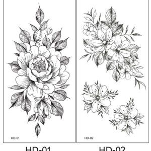 2 stuk XL Tattoo Sticker Gezicht Hand Mooie Body Art Nep Tatoo Tijdelijke Waterdichte Taty model HD0102