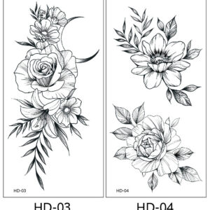 2 stuk XL Tattoo Sticker Gezicht Hand Mooie Body Art Nep Tatoo Tijdelijke Waterdichte Taty model HD0304