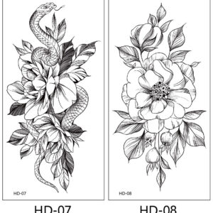 2 stuk XL Tattoo Sticker Gezicht Hand Mooie Body Art Nep Tatoo Tijdelijke Waterdichte Taty model HD0708