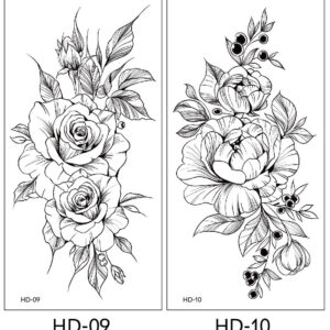 2 stuk XL Tattoo Sticker Gezicht Hand Mooie Body Art Nep Tatoo Tijdelijke Waterdichte Taty model HD0910