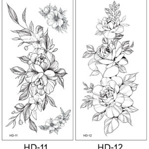 2 stuk XL Tattoo Sticker Gezicht Hand Mooie Body Art Nep Tatoo Tijdelijke Waterdichte Taty model HD1112