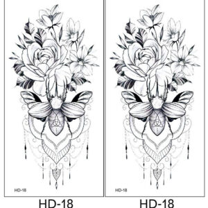 2 stuk XL Tattoo Sticker Gezicht Hand Mooie Body Art Nep Tatoo Tijdelijke Waterdichte Taty model HD1818