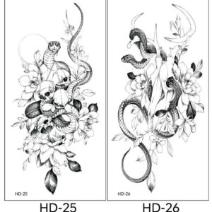 2 stuk XL Tattoo Sticker Gezicht Hand Mooie Body Art Nep Tatoo Tijdelijke Waterdichte Taty model HD2526
