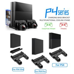 Cooling Stand Voor Sony PS4/PS4 Slim/PS4 Pro Games Opslag Dual Controller Opladen Dock