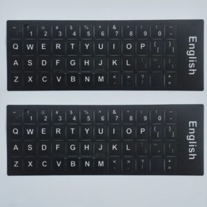 2-delige sticker voor laptoptoetsenbord vervanging voor het Engelse alfabet, herbruikbaar en eenvoudig aan te brengen