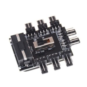 Pc Ide Molex 1 Tot 8 Way Splitter 3-Pin Cooling Fan Hub Power Socket Adapter