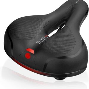 Rubber Fiets Zadel Dual Shock Absorberende Mountain Fiets Kussen Mtb Pad Comfortabel Ademend Holle Mtb Road Seat